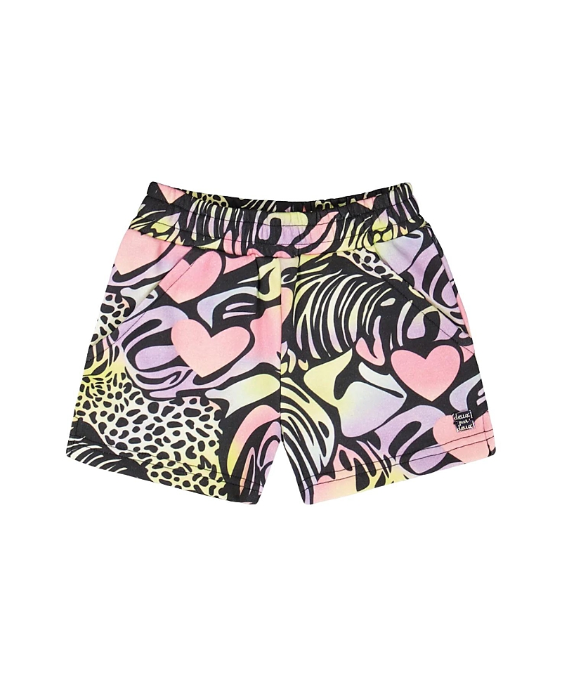 Deux par Deux Girls' French Terry Elastic Waist Shorts - Little Kid