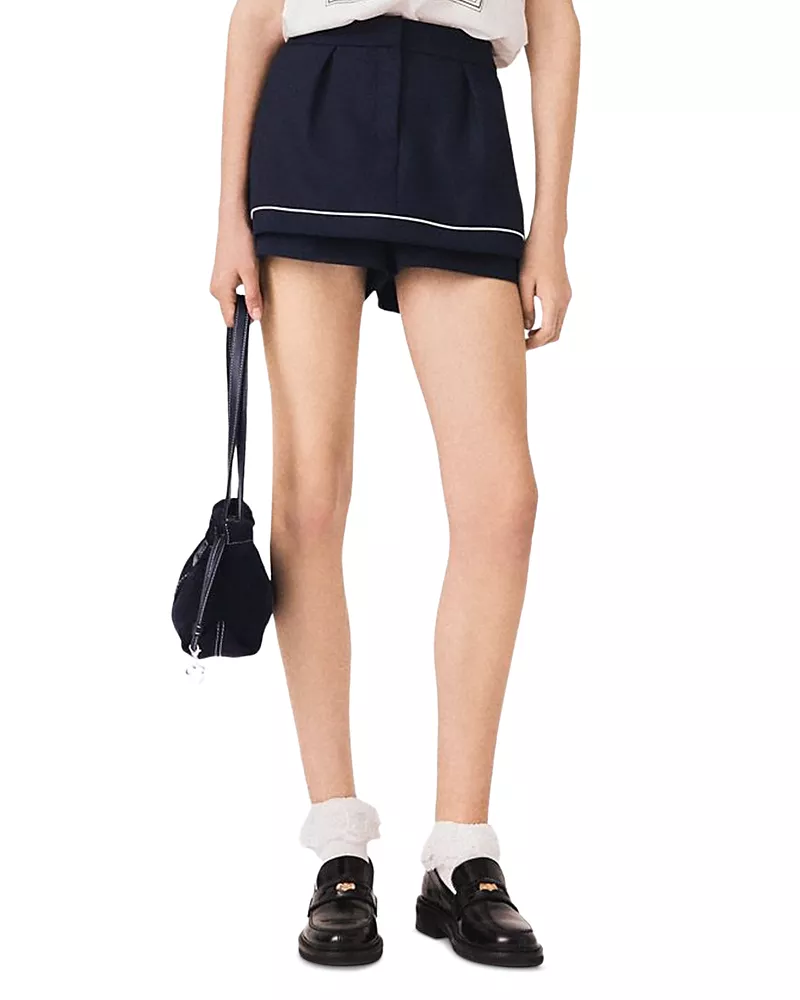 Maje Layered Effect Suit Shorts