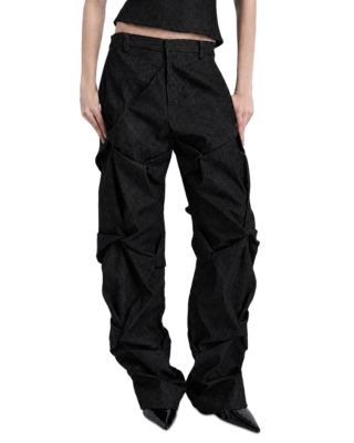 Astrid Denim Sculpted Drape Trousers