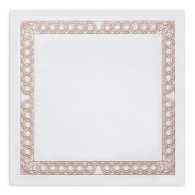 Anatolia Scroll Border Embroidered Napkin, Set of 4