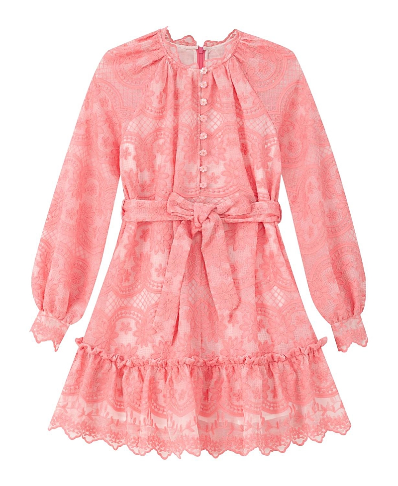 Marlo Kids Girls' Kaia Lace Embroidered Mini Dress - Little Kid, Big Kid