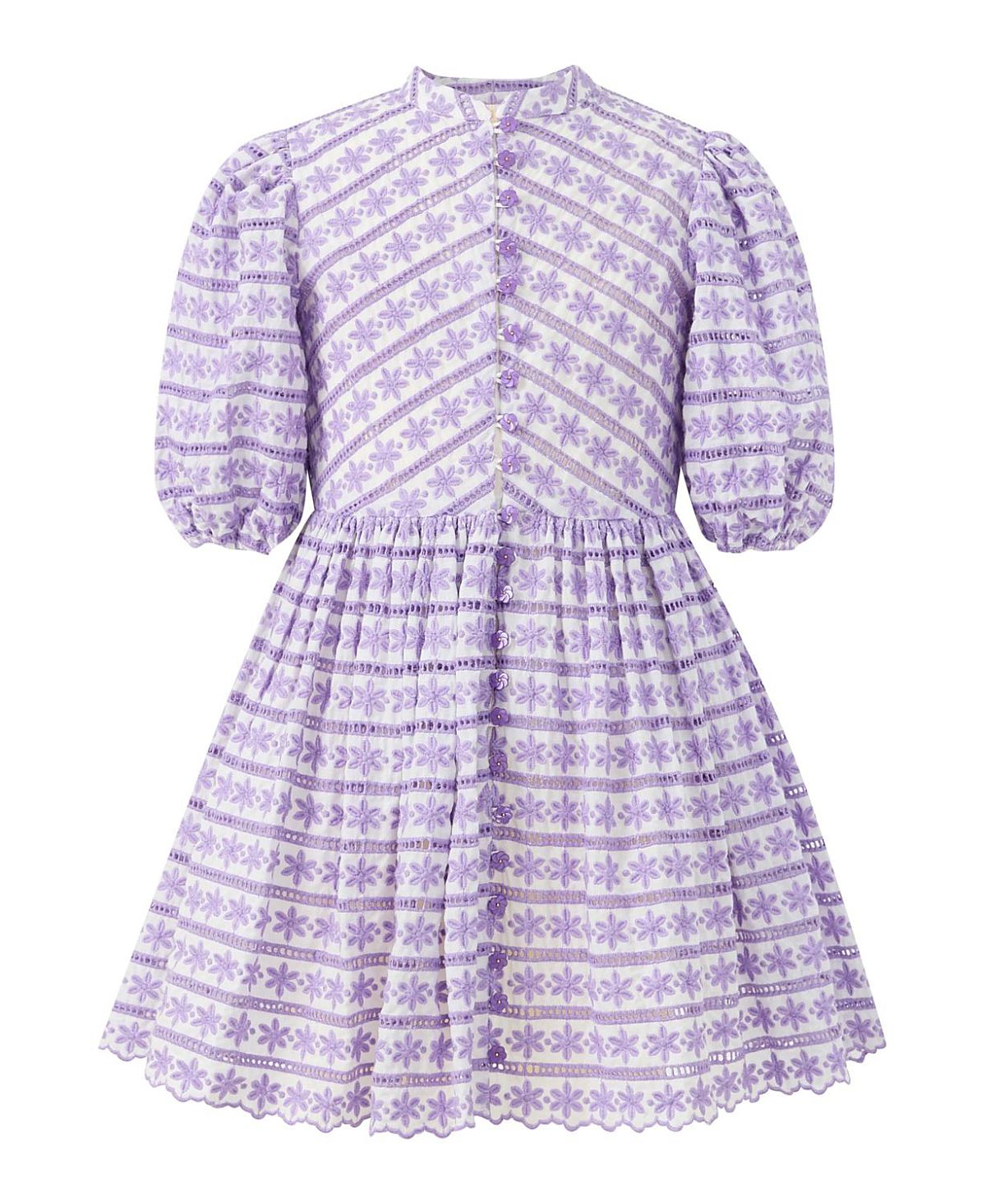 Marlo Kids Girls' Odessa Puff Sleeve Mini Dress - Little Kid, Big Kid