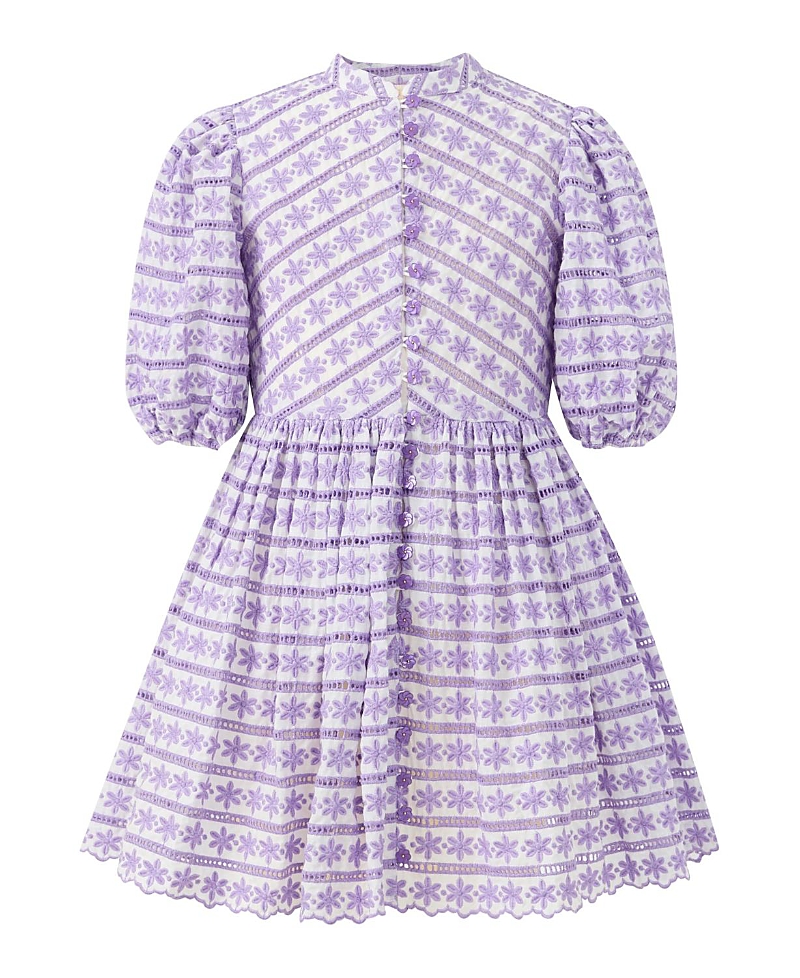 Marlo Kids Girls' Odessa Puff Sleeve Mini Dress - Little Kid, Big Kid