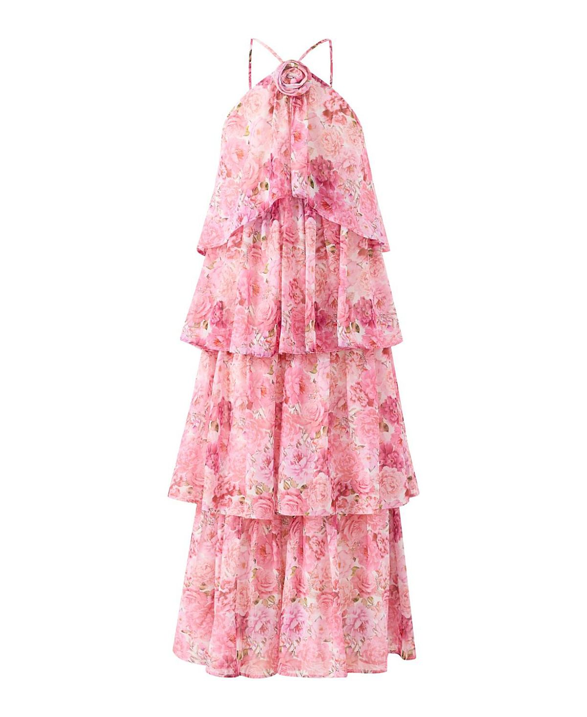 Marlo Kids Girls' Julietta Frill Maxi Dress - Little Kid, Big Kid