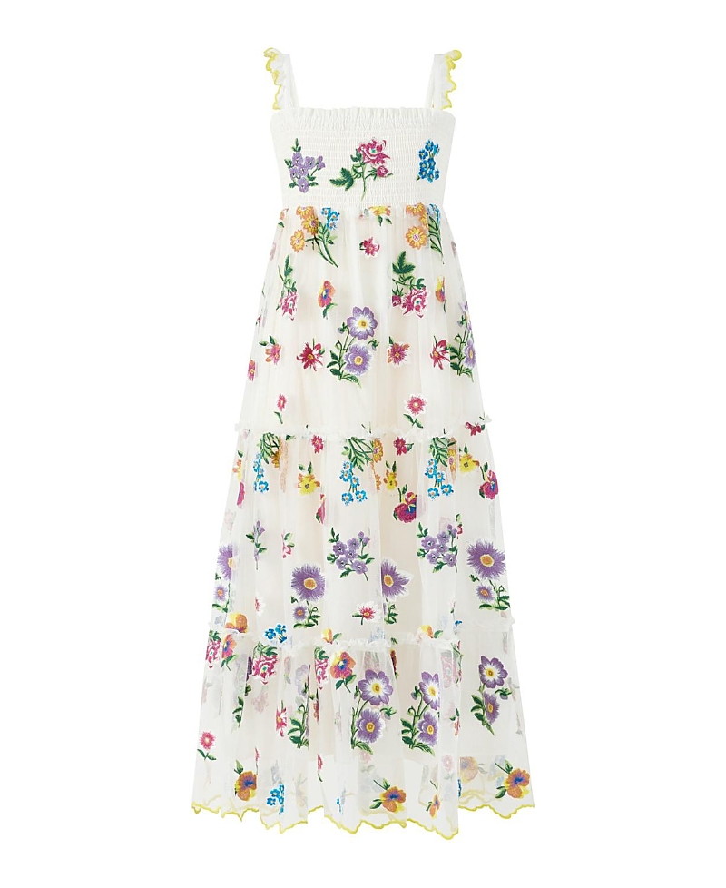 Marlo Kids Girls' Carly Embroidered Maxi Dress - Little Kid, Big Kid