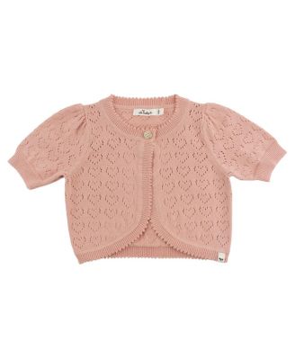 Girls' Hearts Pointelle Juliet Cardigan - Baby, Little Kid