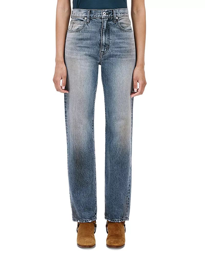 Slvrlake London High Rise Straight Jeans in Hard To Forget