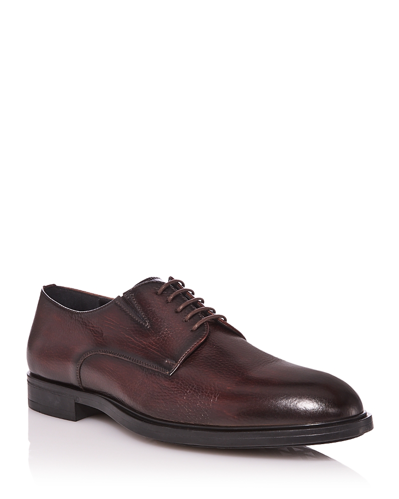 Magnanni Men's Joseph Textured Leather Lace Up Oxfords