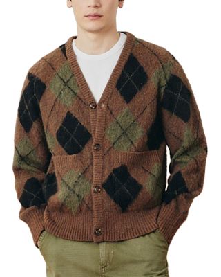 Argyle Cardigan Sweater