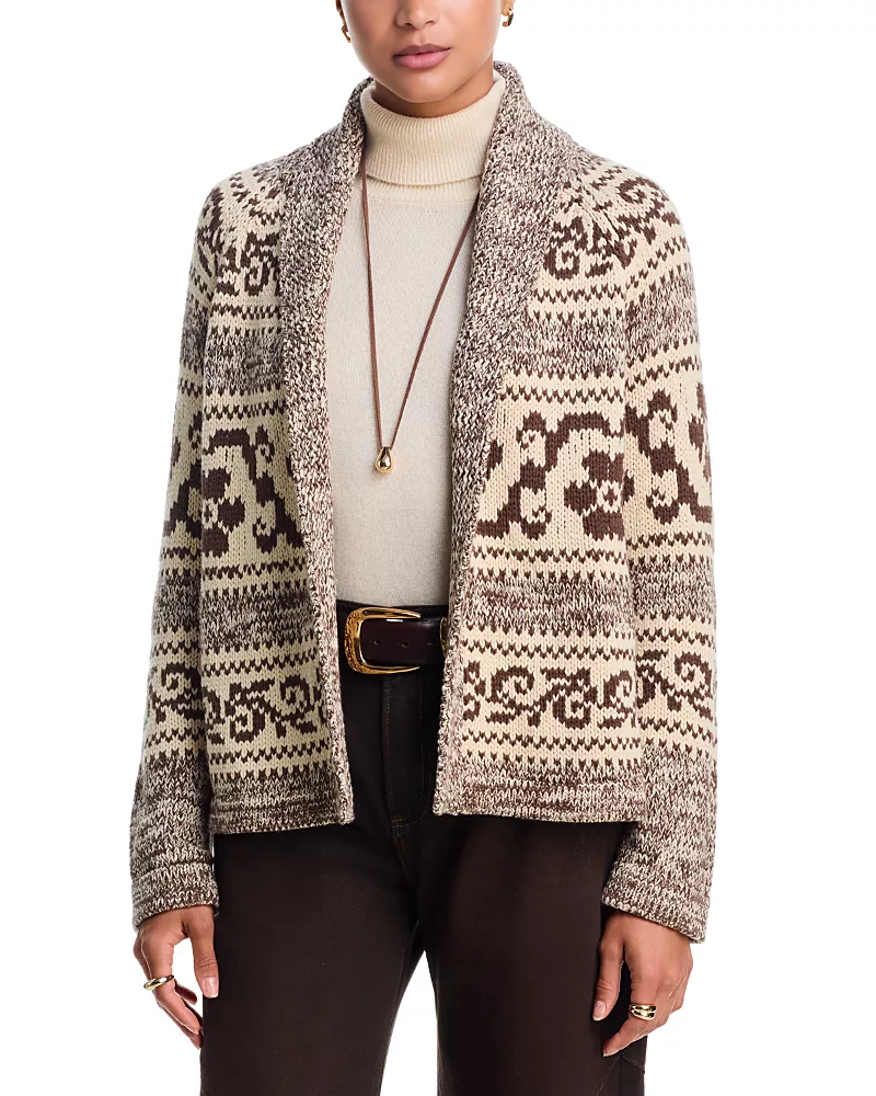 The Great. The Nordic Flower Lodge Open Cardigan Sweater