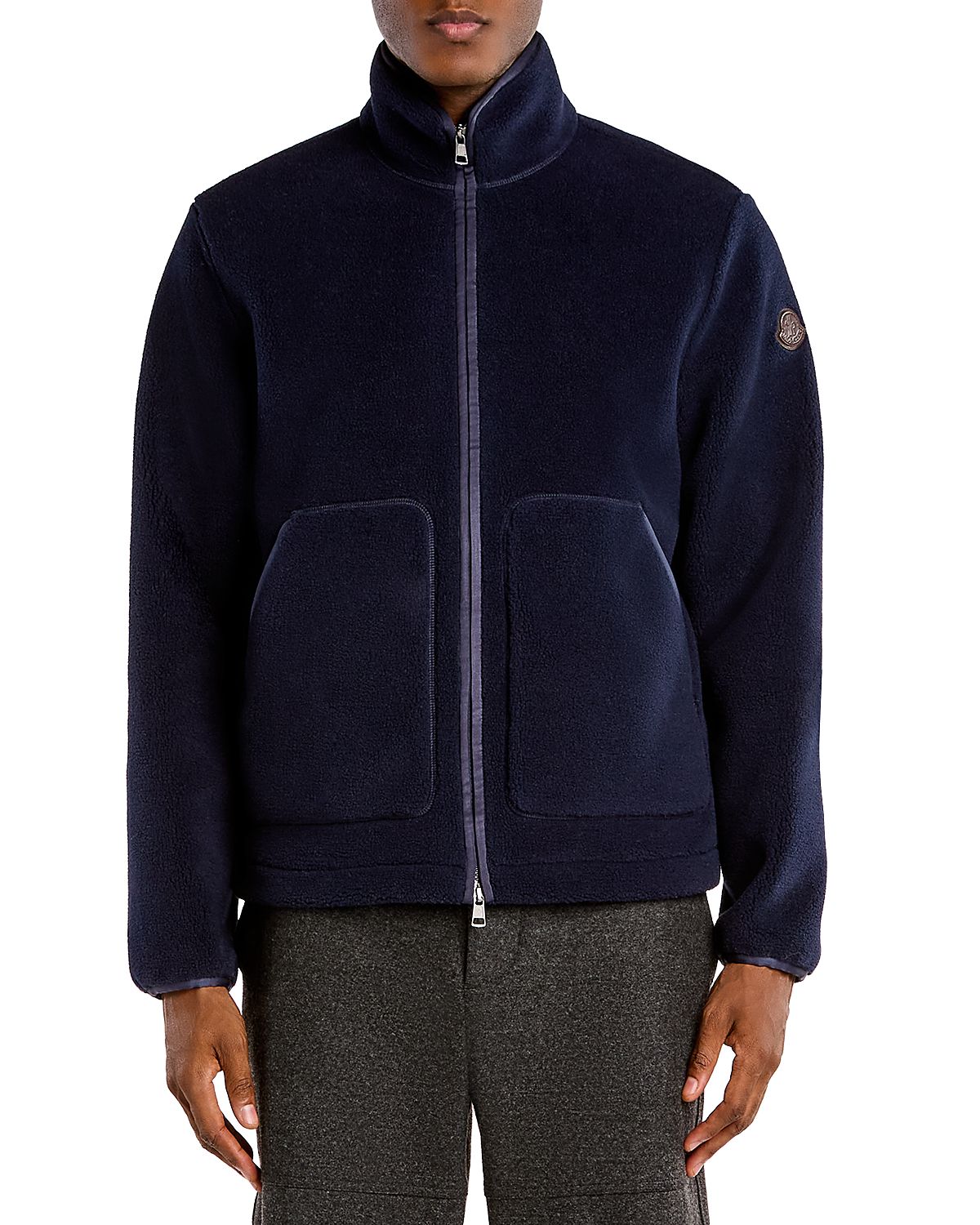Moncler Stand Collar Zip Cardigan Sweater