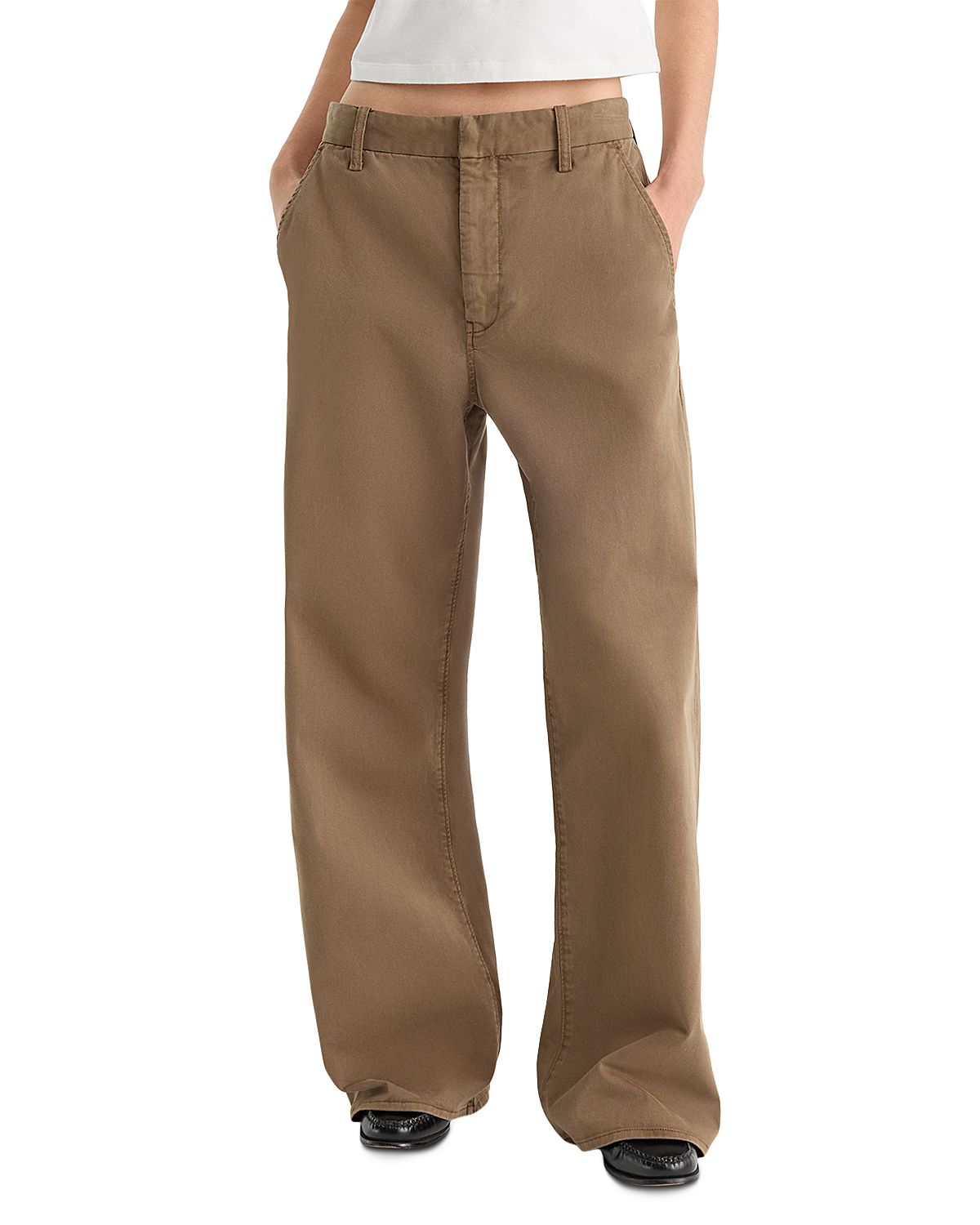 Good American Low Slung Baggy Trousers