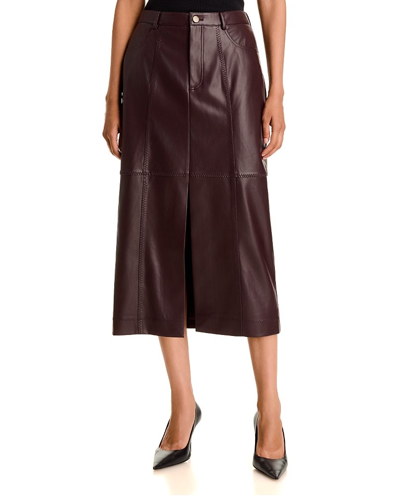 French Connection Madeline Faux Leather Midi Skirt