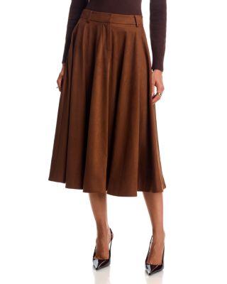 Sonja Faux Suede Flared Skirt
