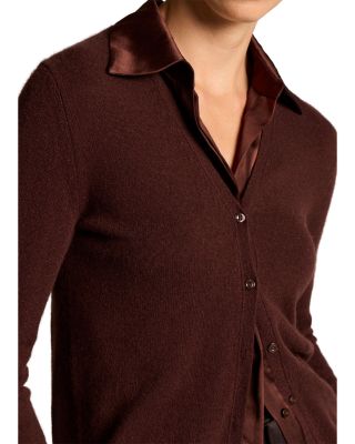 Cashmere Mixed Media Cardigan Sweater - thumbnail 7