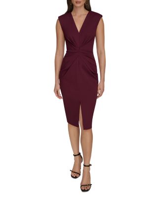 Pleated Crepe Dress