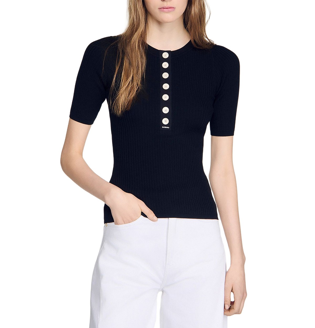 Calypsea Ribbed Round Neck Sweater