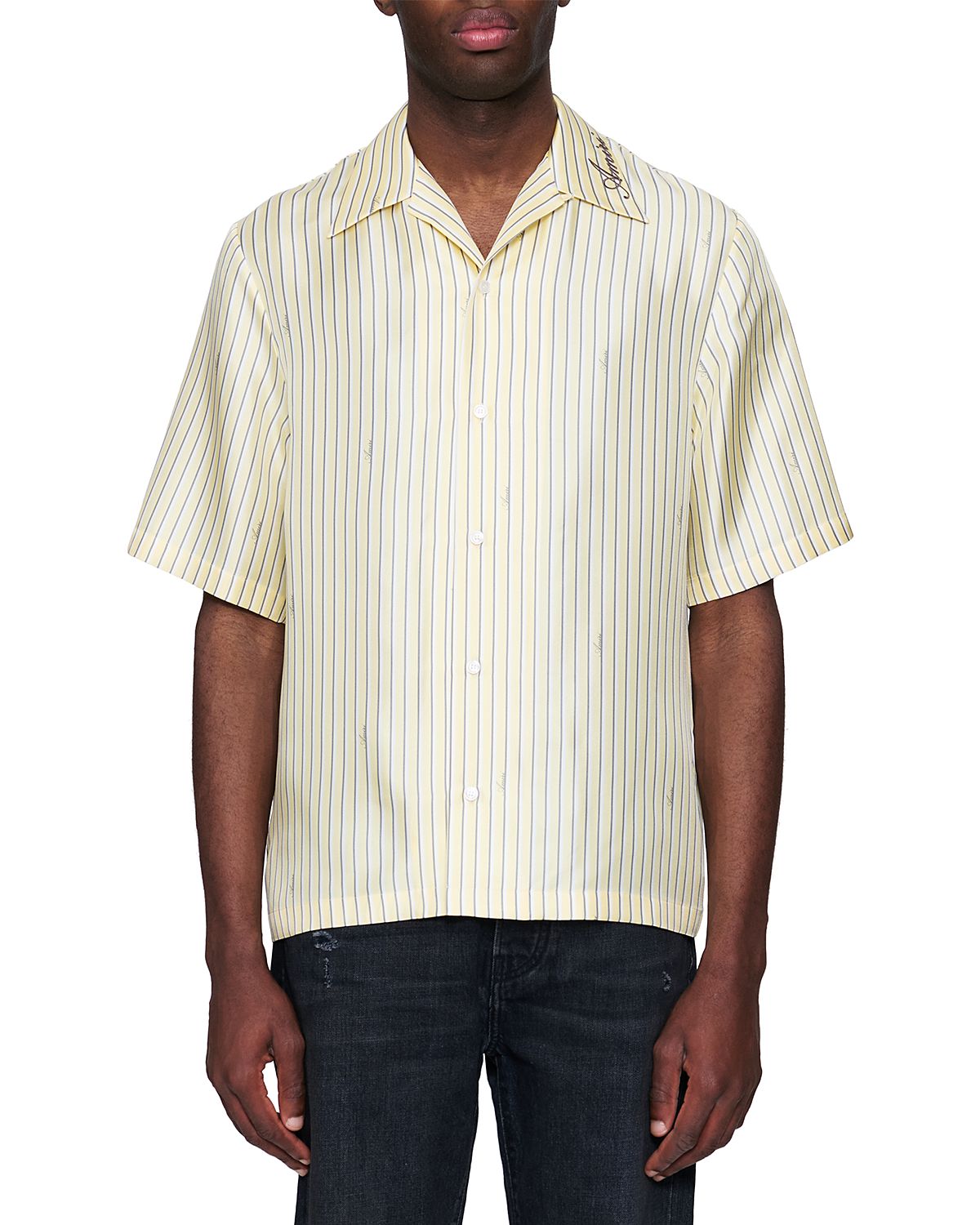 amiri Sherbet Stripe Silk Shirt