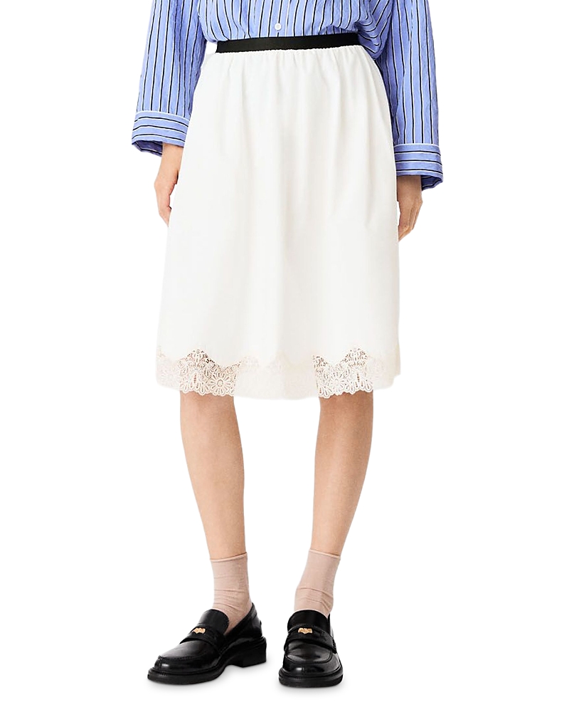 Maje Jentelle Lace Hem Skirt