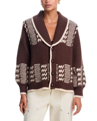 The Chalet Wool Blend V Neck Cardigan Sweater