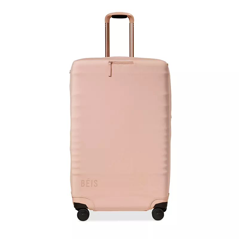 BEIS The Large Check In Luggage Cover in Atlas Pink