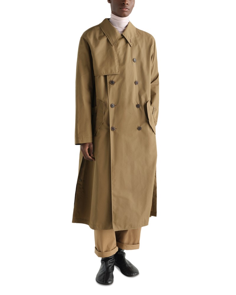 Lemaire Light Gabardine Cotton Blend Trench Coat in Affogato