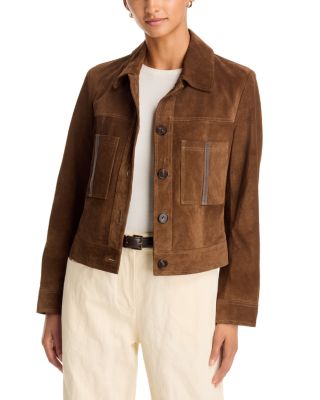 Diamond Laser Italian Suede Bomber Jacket