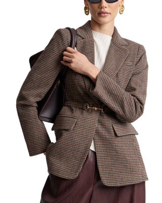 Houndstooth Belted Blazer - thumbnail 7