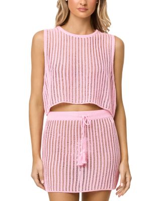 Santer Crochet Cover Up Crop Top & Sander Cover Up Skirt