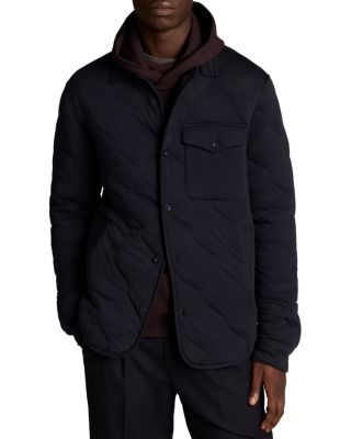 Quilted Cotton Blend Shirt Jacket