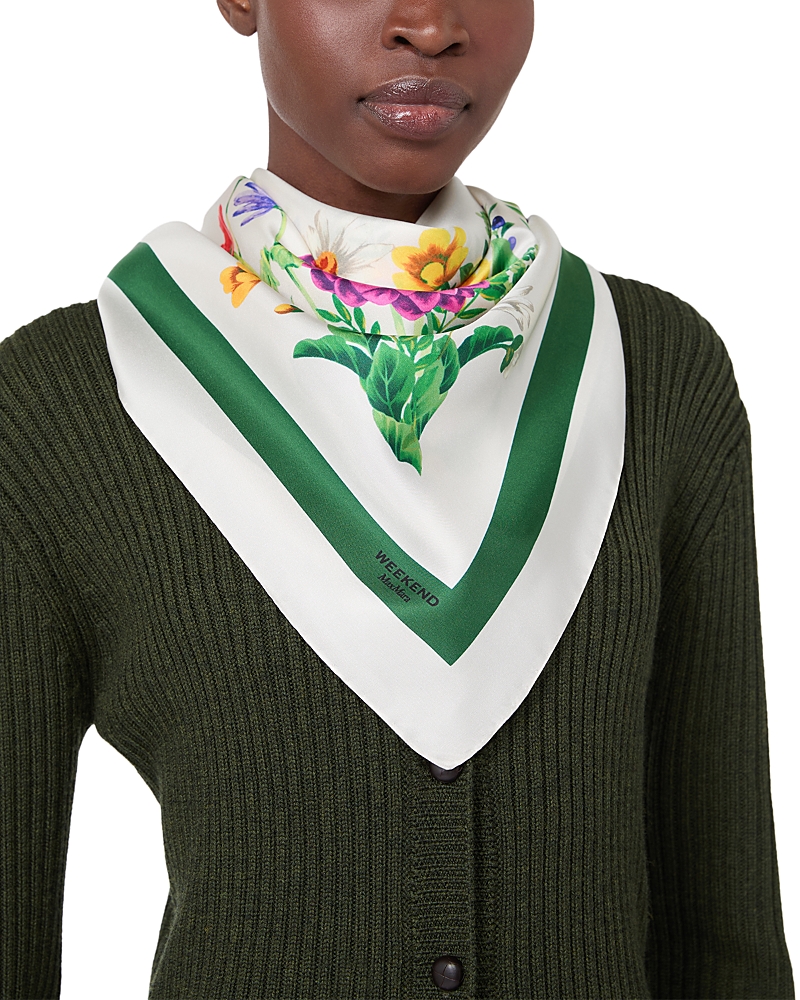 Weekend Max Mara Wkaonesto Floral Silk Scarf · OS