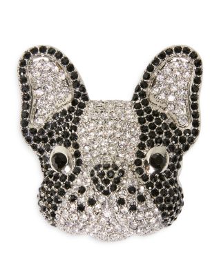 Wkaperle Rhinestone Frenchie Brooch