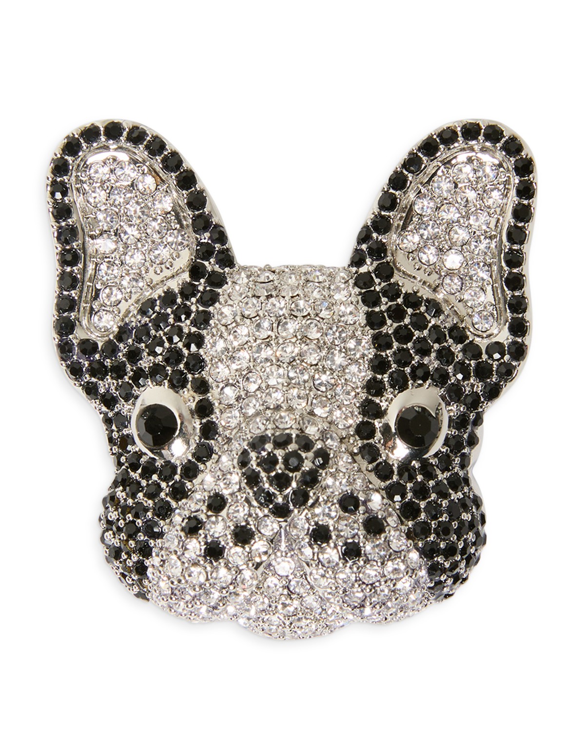 Wkaperle Rhinestone Frenchie Brooch