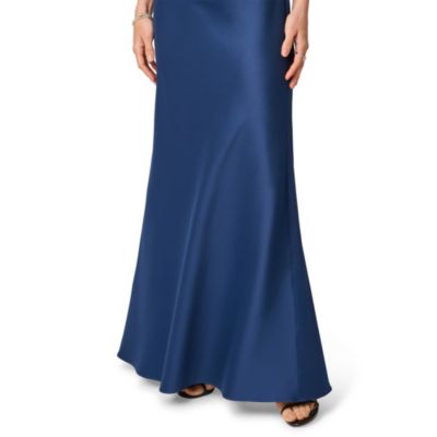 Stretch Mikado Gathered Waist Gown - thumbnail 5