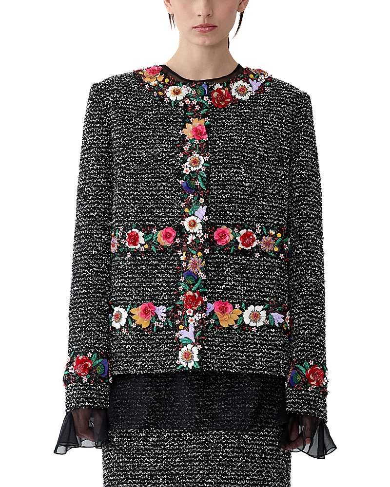 Carolina Herrera Embellished Long Sleeve Jacket