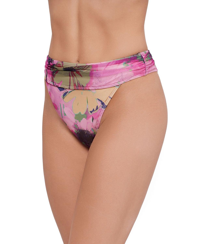 Steve Madden High Leg High Waist with Ruched Band Bottom