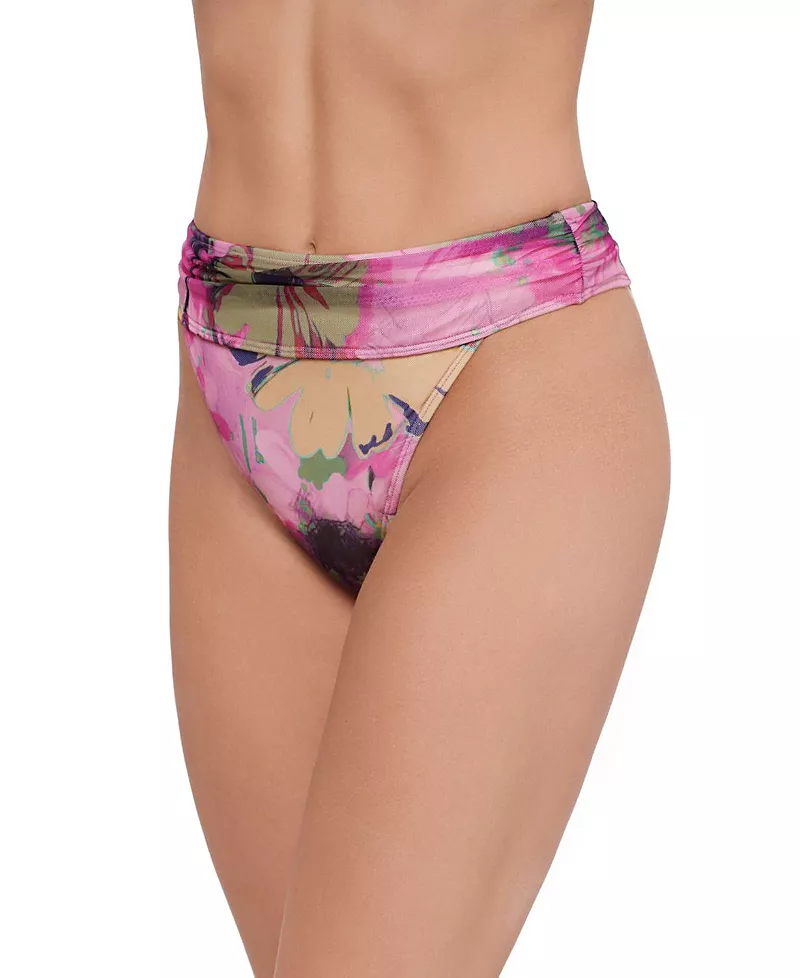 Steve Madden High Leg High Waist with Ruched Band Bottom