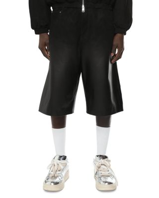Relaxed 13.5" Leather Track Shorts