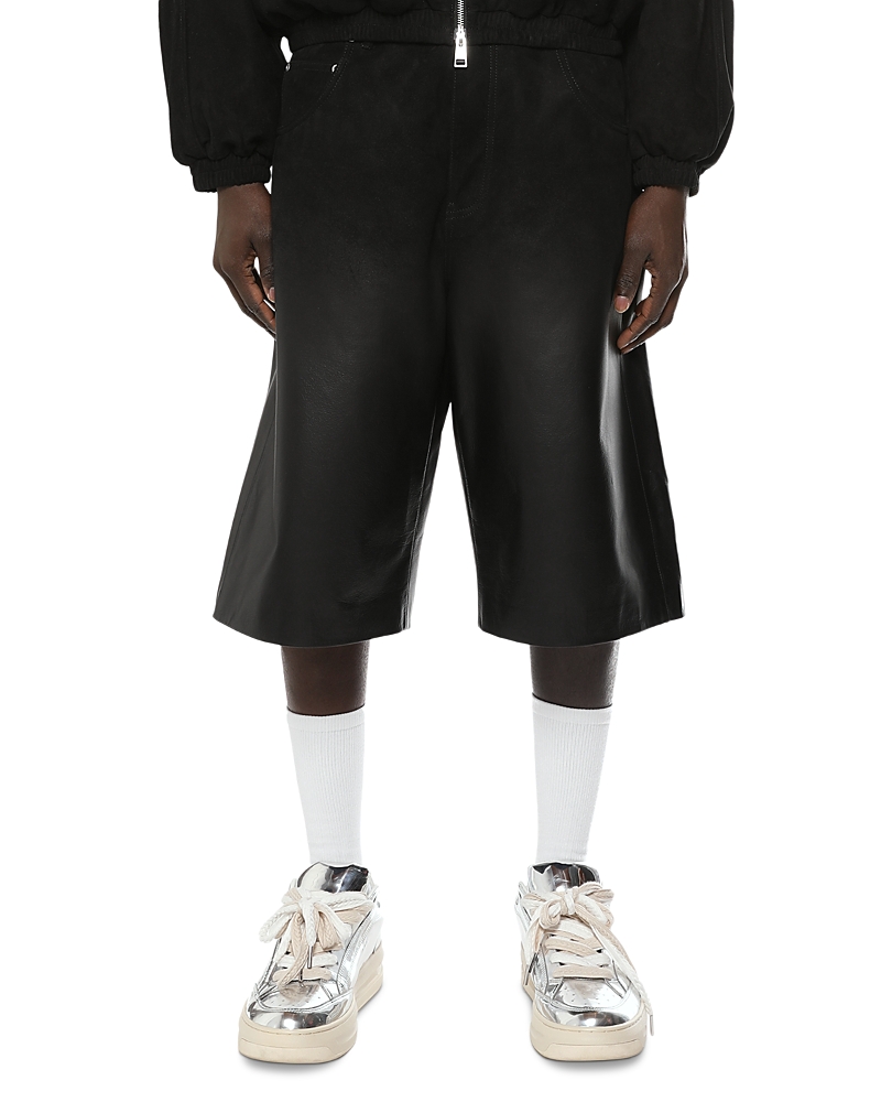 Purple Brand Relaxed 13.5 Leather Track Shorts