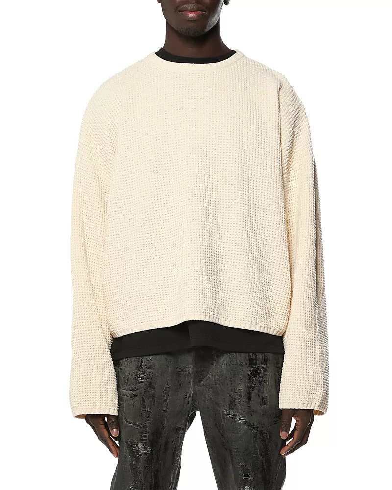 Purple Brand Oversized Chenille Cotton Sweater