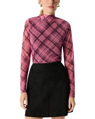 Whistles Printed Mesh Top