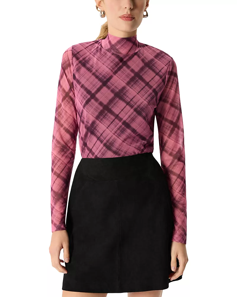 Whistles Printed Mesh Top