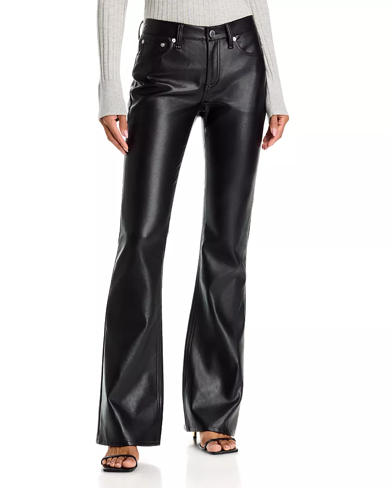 rag & bone Kinsley Faux Leather Low Rise Bootcut Jeans