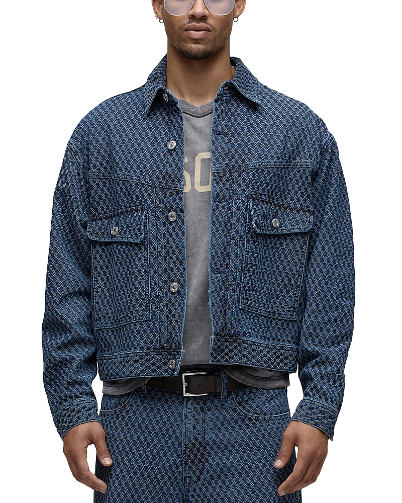 Hudson Front Yoke Weave Pattern Denim Jacket