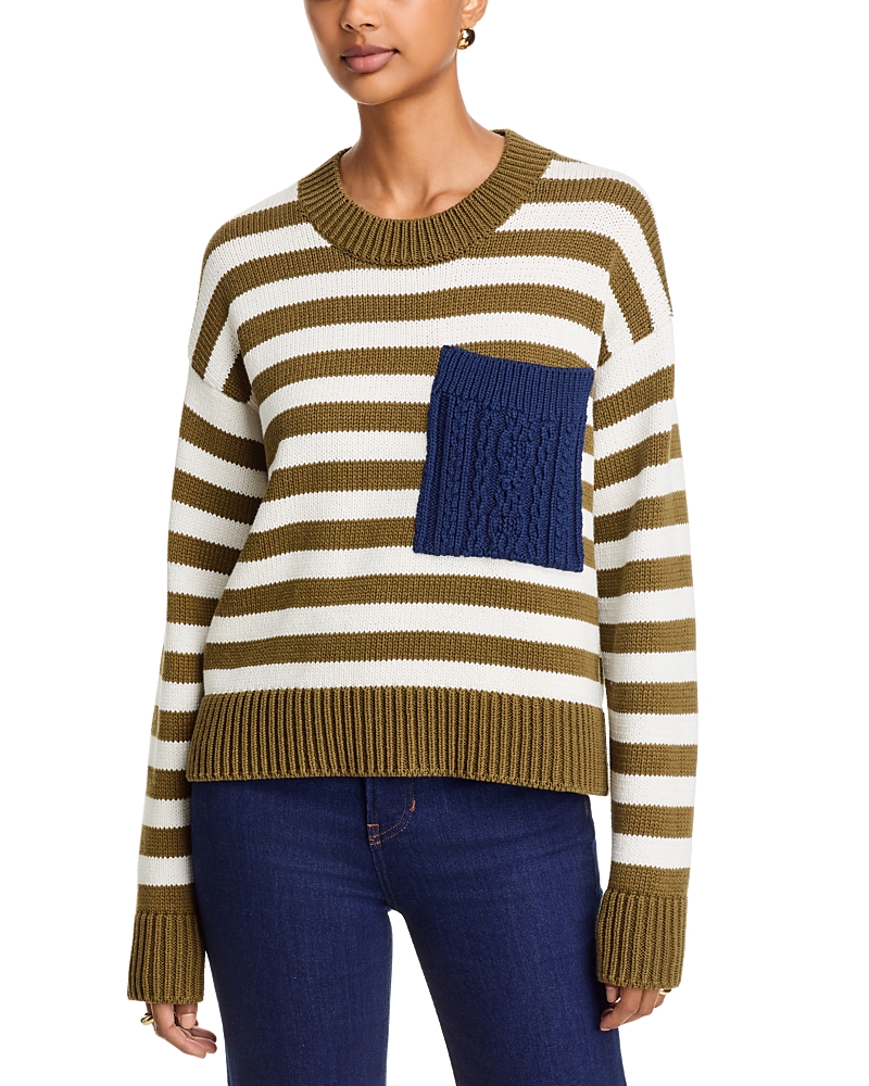 Veronica Beard Emile Cotton Crewneck Sweater