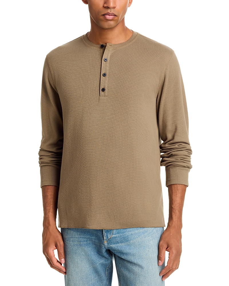 rag & bone Luxe Waffle Cotton Henley Shirt