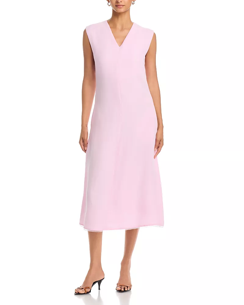 Fabiana Filippi V Neck Sleeveless Midi Dress