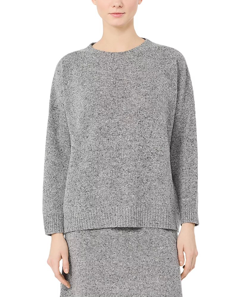 Weekend Max Mara Wkdpalchi Wool Blend Tweed Crewneck Sweater