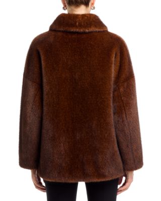 Melange Faux Fur Mink Jacket - thumbnail 4