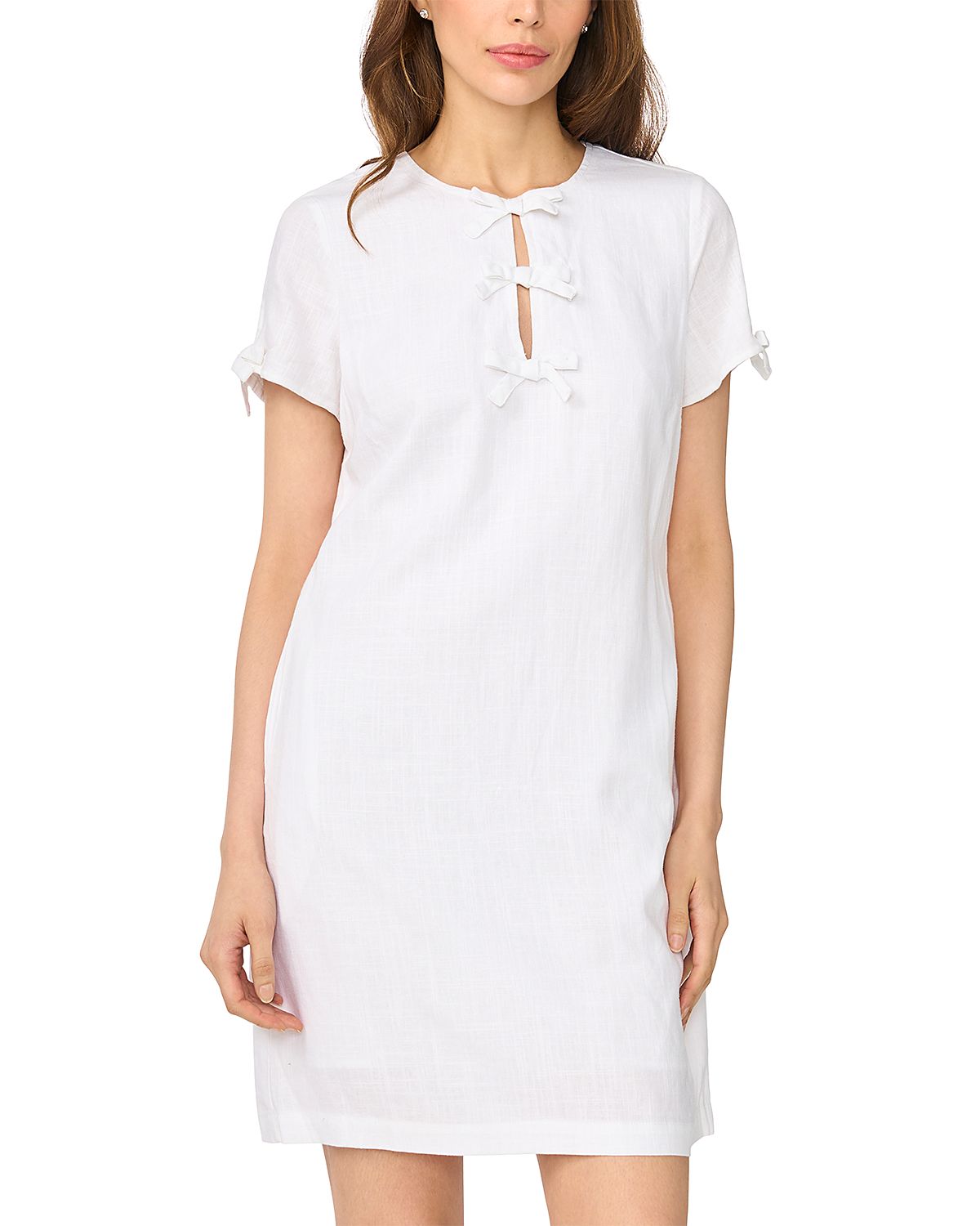 CeCe Bow Detail Keyhole Mini Dress
